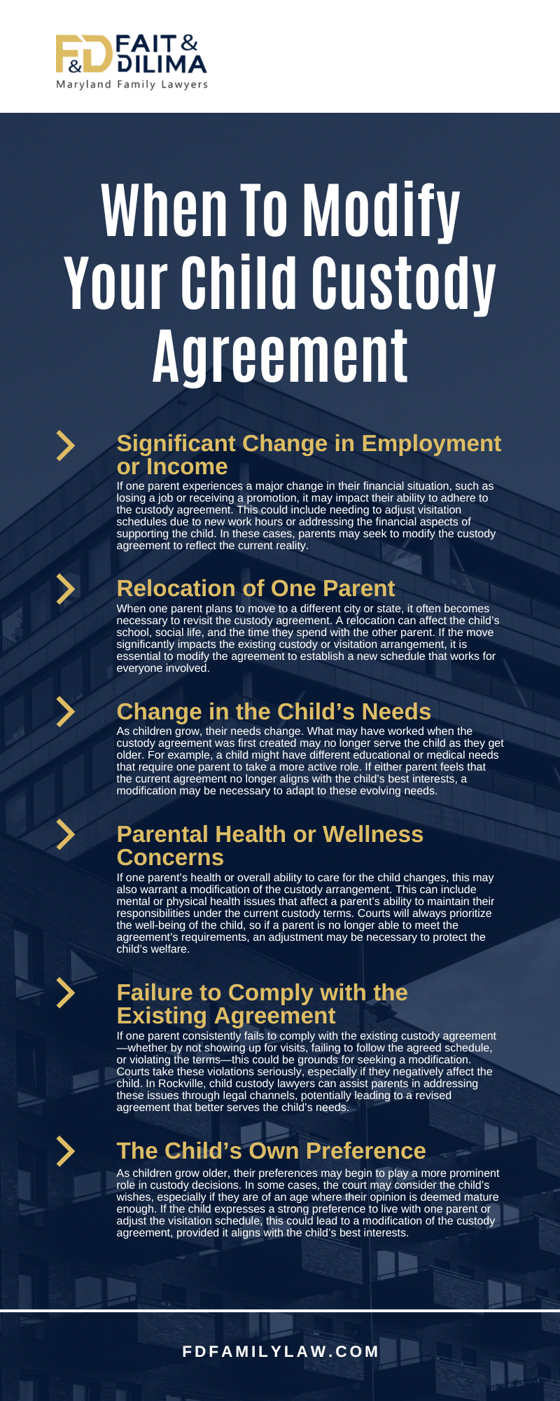 When To Modify Your Child Custody Agreement Infographic