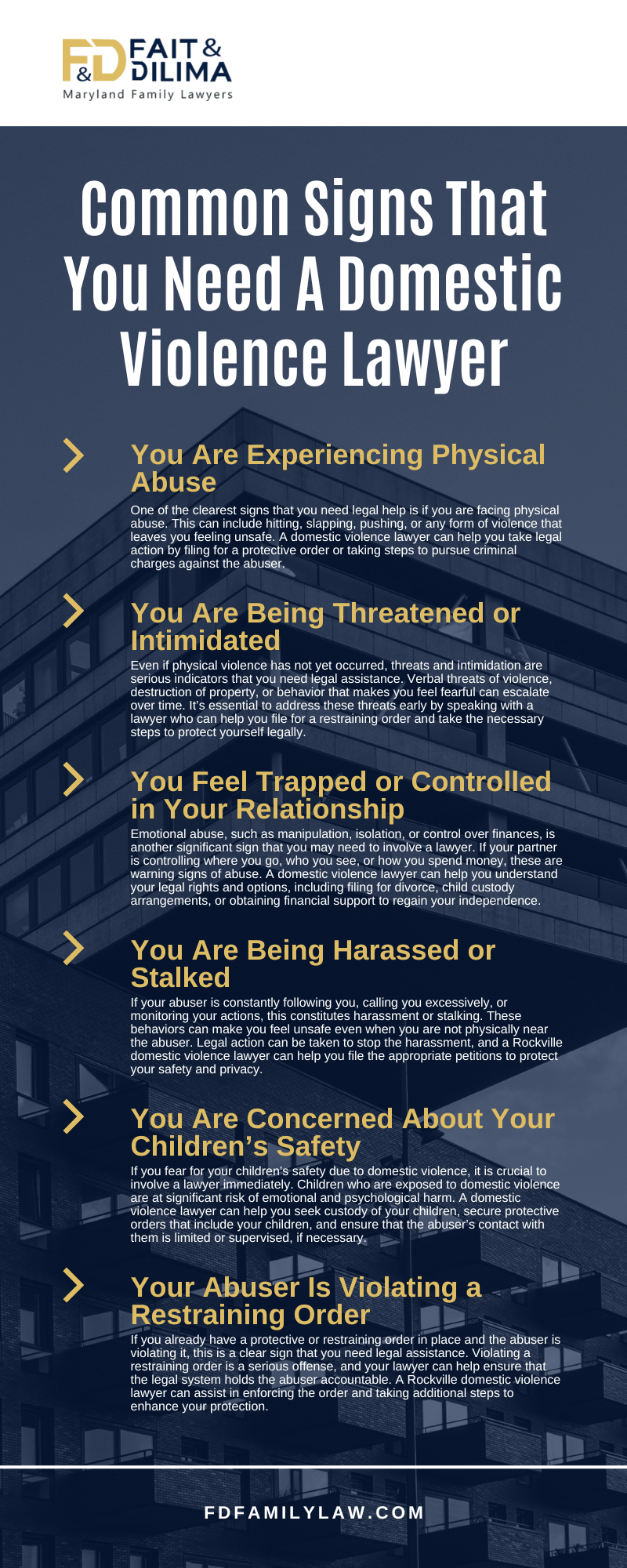 Common Signs That You Need A Domestic Violence Lawyer Infographic