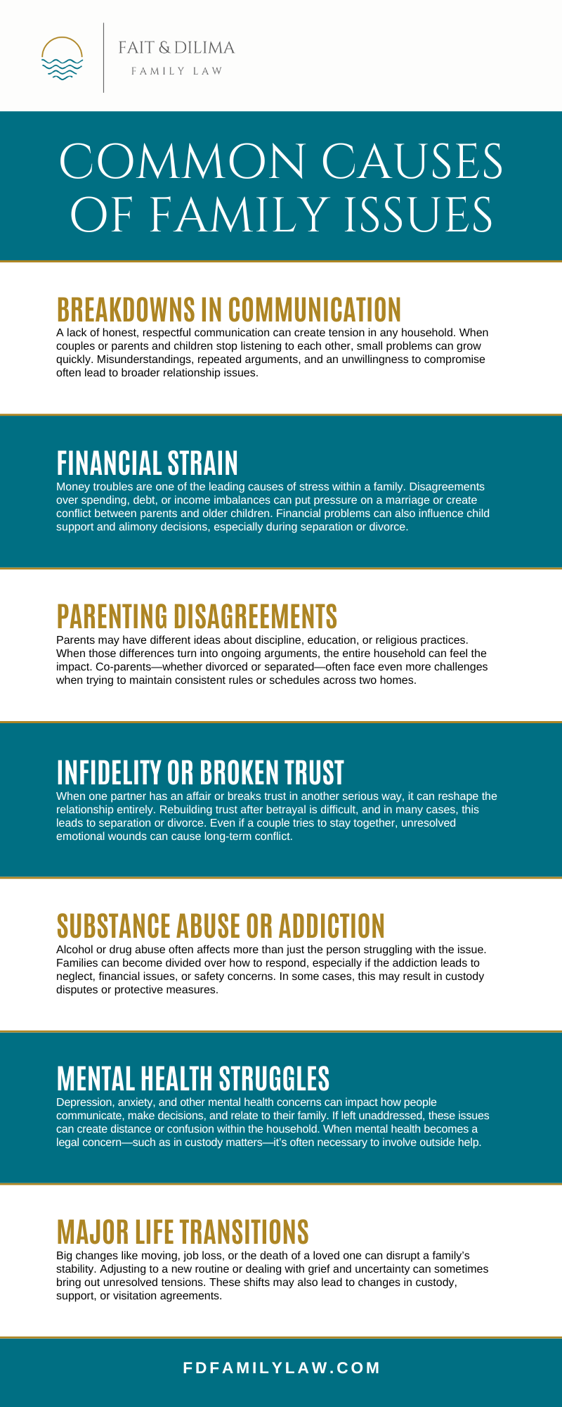 Common Causes Of Family Issues Infographic