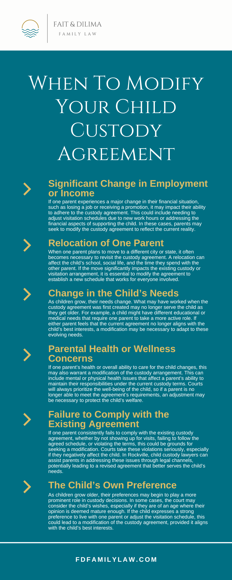 When To Modify Your Child Custody Agreement Infographic