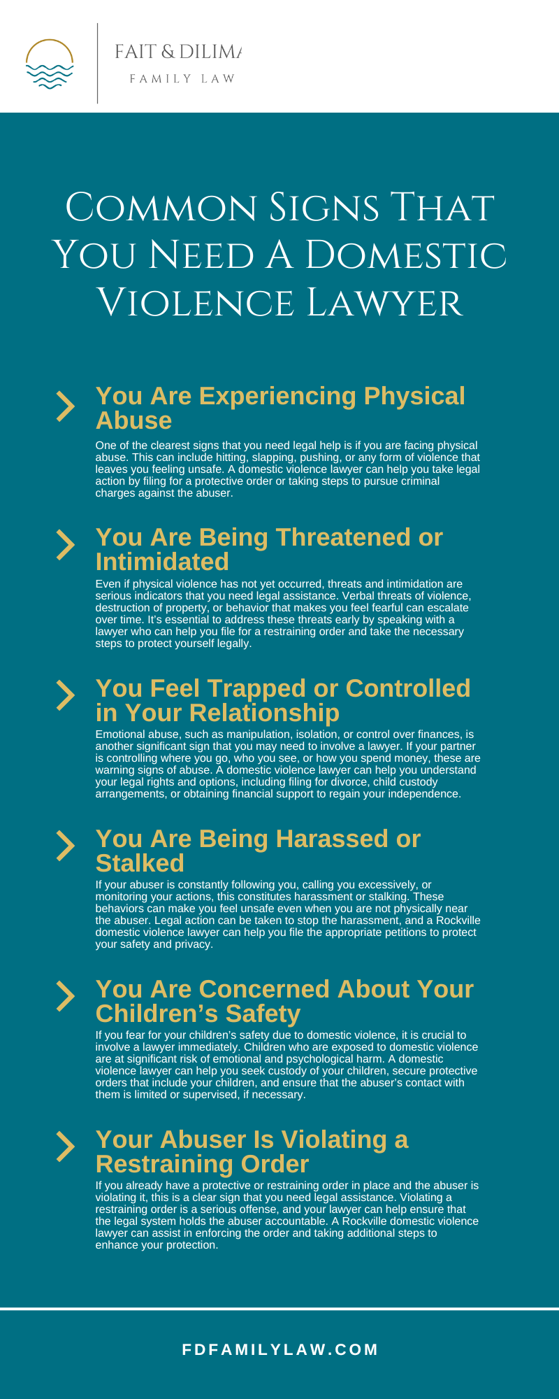 Common Signs That You Need A Domestic Violence Lawyer Infographic